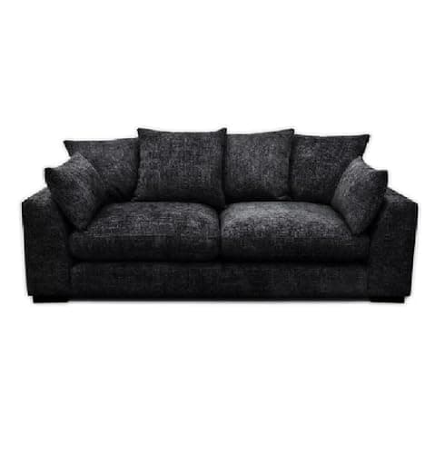 Image of Cheswick 3 + 2 Seater Fabric Sofa Set, Black (3 SEATER)
