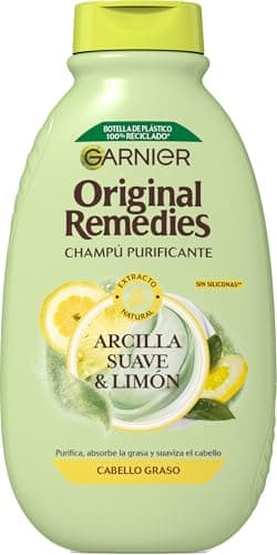 Image of Garnier Original Remedies Shampoo For Oily Hair, Clay & Lemon, 300 ml (Pack of 1)