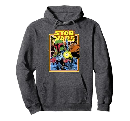 Image of Star Wars Boba Fett Ready To Fire Vintage Comic Cover Pullover Hoodie