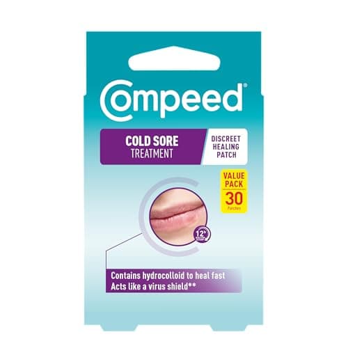 Image of Compeed Hydrocolloid Cold Sore Treatment Patches (30 Invisible Plasters for Cold Sores)