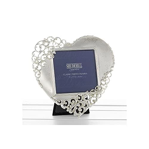 Image of Gifts and More Gifts 20233 Silver Lace Heart Photo Frame Valentine, Anniversary Present , 3" x 3"
