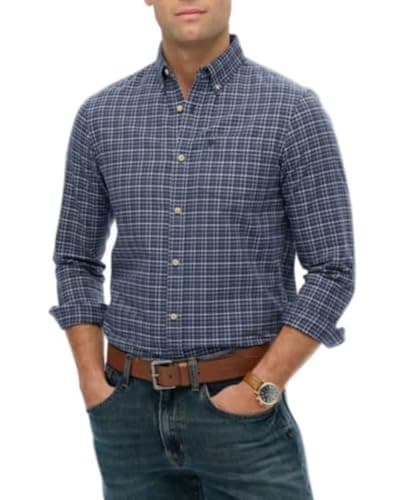 Image of Superdry Premium Long Sleeve Shirt L Blue