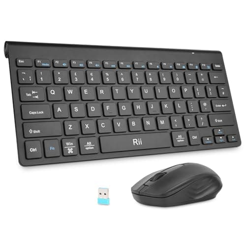 Image of Rii Wireless Keyboard and Mouse, Ultra Slim 2.4G Keyboard and Mouse Set with Effortless Connectivity, Comfortable Typing for PC/Laptop/Windows/Mac/Chrome/Linux
