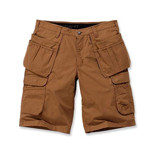 Image of Carhartt Men's Rugged Flex® Relaxed Fit Ripstop Cargo Multi Pkt Work Short, Carhartt® Brown, W31