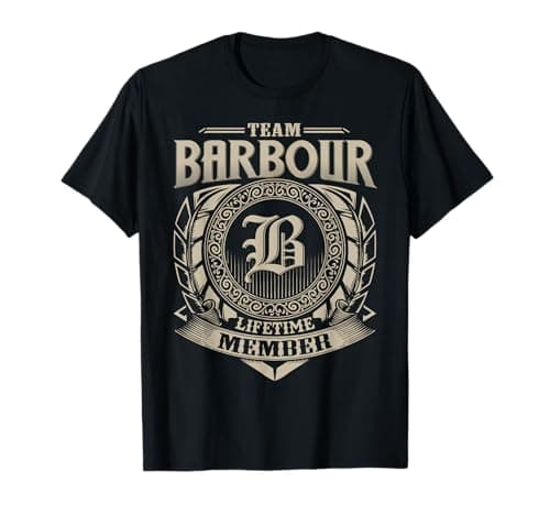 Image of Team Barbour Lifetime Member Barbour Name Personalized T-Shirt