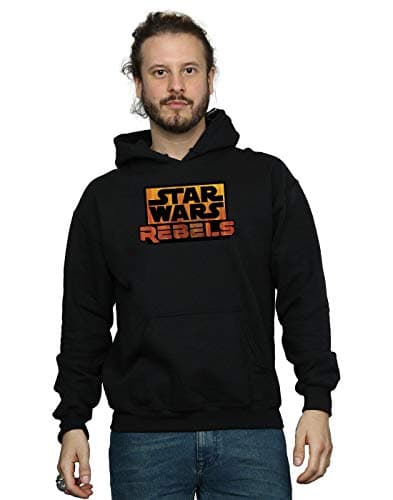 Image of Absolute Cult Star Wars Men's Rebels Logo Hoodie Black Large
