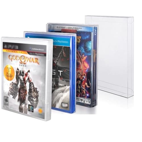 Image of Premium Video Game Box Protector Case Compatible for PS4 Games, XBOX1 Games, PS3 Games - God of War, The Witcher, Marvels Spider Man, The Last Part of us, Red Dead Redemption, Uncharted (Pack of 25)