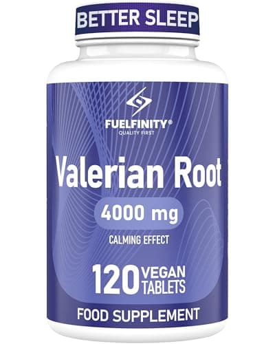Image of High Strength: Valerian Root Tablets - 4000mg per Tablet - Stress Management Herbal Supplement - Valerian Root Supplement for Sleep Support - Vegan - FuelFinity® Standards