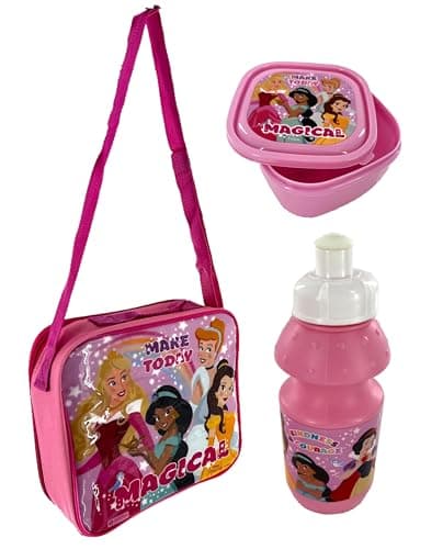 Image of TDL Disney Princess 3Pc Lunch Set, Lunch Bag, Drink Bottle, Sandwich Box,, 810817