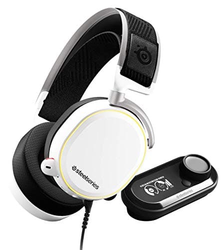 Image of SteelSeries Arctis Pro + GameDAC Wired Gaming Headset - Certified Hi-Res Audio - Dedicated DAC and Amp - for PS5/PS4 and PC - White