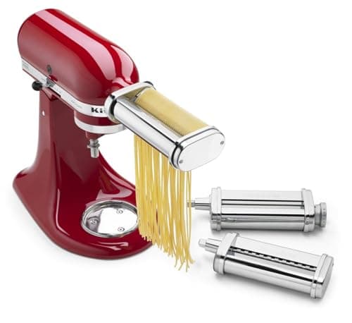 Image of KitchenAid KSMPRA Pasta Roller & Cutter Attachment Set, Pack of 1, Silver