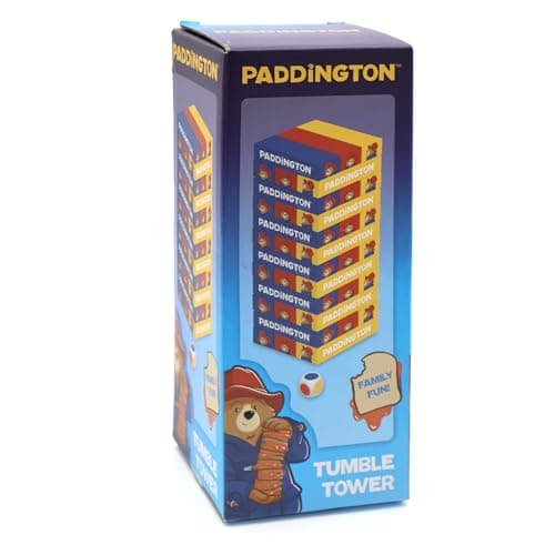 Image of Robert Frederick Paddington Tumble Tower Game - Wooden Set With Dice - Fun for Children to Learn Hand and Eye Coordination