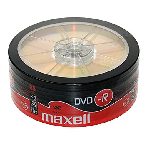 Image of Maxell 275731.40.TE DVD-R 4.7 GB 16X 120 Min Recordable Video Disc- (25 Disk Pack - Shrink Wrapped)