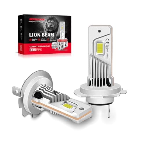 Image of LUDUN ECE R-37 Road Legal H7 LED Headlight Bulbs - 6500K White 55W Canbus Error Free, IP68 Waterproof, for Dipped & Main Beam, Plug and Play for UK Cars