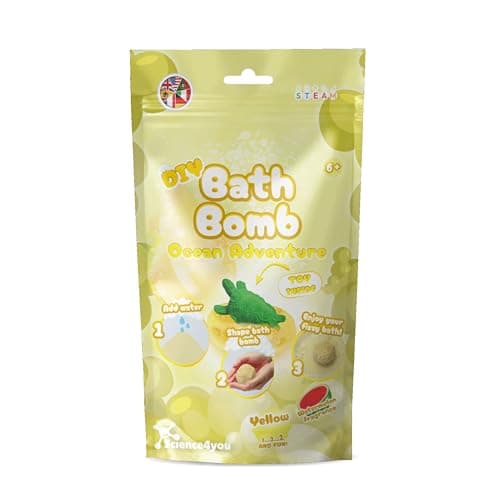 Image of Science4you Bath Bombs Yellow Bag for Kids +6 – Bath Bombs Making Kit, Turtle Educative Science Kits, Cosmetic Experiment, Stem Toys, Cosmetic Gift to Birthday, Christmas for Girls & Boys Age 6 7 8+