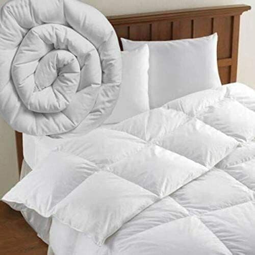 Image of 13.5 Tog Duck Feather & Down Duvet Quilt Winter Warm Soft Fluffy Comfortable Duvet For all Season with Double Stitch, 100% Cotton anti- Dust Mite & Feather- Proof Fabric Anti-allergen (Single)