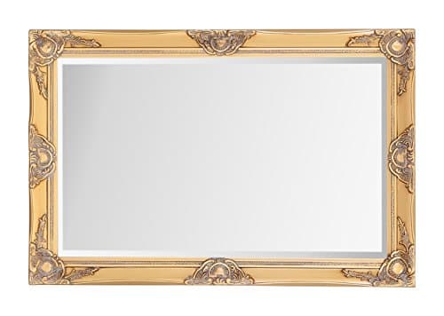 Image of Select Mirrors Haywood Rectangle Large Wall Mirror, Living Room, Home Decor (Antique Gold, 60cm x 90cm)