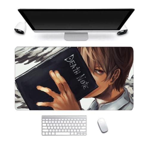 Image of Xinchangda Death Note Mouse Pad Anime L Light Yagami Ryuuku Anti-slip Rubber Mat Mouse Pad 80x30CM Suitable for Desktop PC Laptop Office