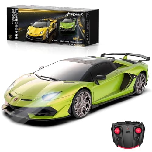 Image of AEROQUEST 1:24 Lamborghini Remote Control Car,2.4GHz Officially Licensed Lamborghini Model RC Toy Car for Boys Girls Birthday Gift