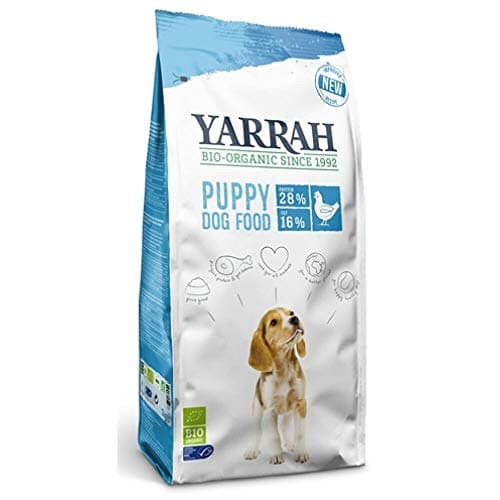 Image of YARRAH Organic Puppy Dog Food - 2 kg - Promote Growth, Wellness & Health - Young Dog Dry Food For Small & Large Breed - Crunchy Kibble With Nutritious Chicken, MSC Fish & Peas For Puppies