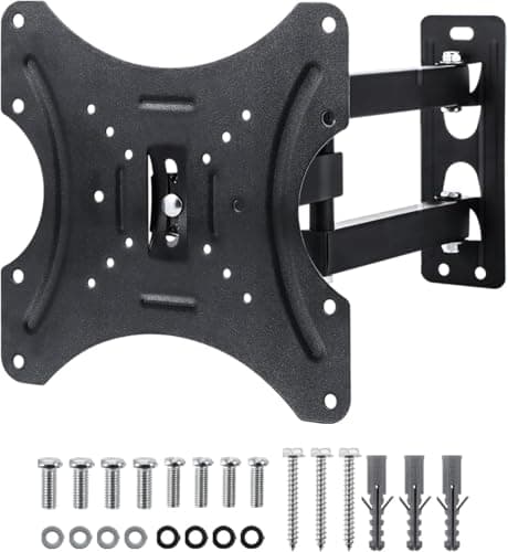 Image of LN COZY CORNER UltraStrong Full Motion TV Wall Mount for 10-42" Flat/Curved Screens - 180° Swivel & 15° Tilt Heavy Duty Bracket (Max 30kg) - VESA 75x75 to 200x200mm