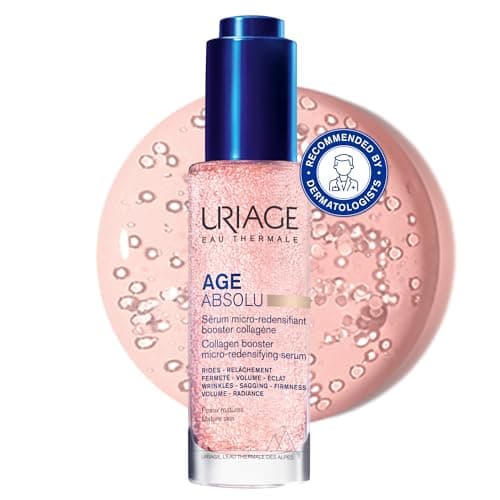 Image of Uriage Age Absolu Collagen Booster Micro-redensifying Serum with Procollagen Peptides & Retinol - Immediate Plumping Effect, X6 Collagen Booster - Wrinkles, Radiance, Volume - Non-greasy Finish - 30ml