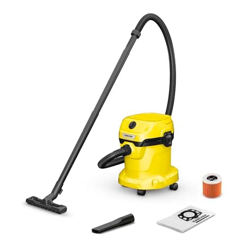 Image of KÄRCHER Wet and Dry Vacuum Cleaner WD 2 Plus V-15/4/18/C Blowing function, Power: 1000 w, steel container: 15 L, suction hose: 1.8m, incl. cartridge filter, floor & crevice nozzle