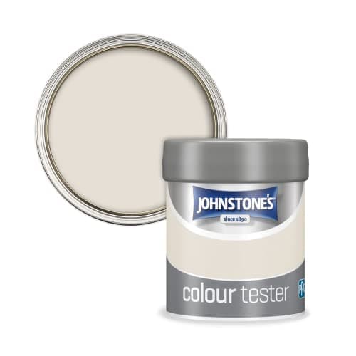Image of Johnstone's - Paint Tester Pots - Wall & Ceiling Paint - Ivory Spray - Emulsion Paint - Easy to Apply - Dry in 1-2 Hours - 75ml