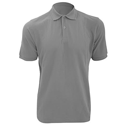 Image of Russell Mens Ripple Collar & Cuff Short Sleeve Polo Shirt (M) (Light Oxford)