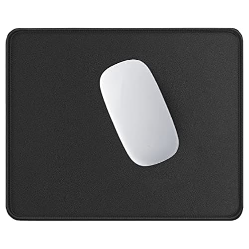Image of Hsurbtra Mouse Pad, Premium-Textured Square Mousepad 26 x 21 cm, Stitched Edge Anti-Slip Waterproof Rubber Mouse Mat, Pretty Cute Mouse Pad for Office Gaming Laptop Women Kids Black