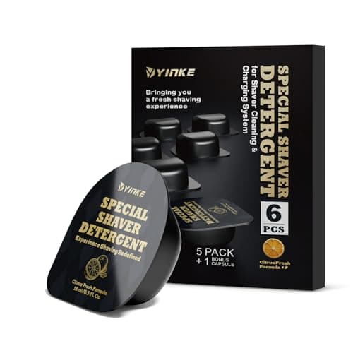 Image of Yinke 6 Pack Cleaner Concentrate Fluid Refill for Braun Clean and Renew Refill Cartridges CCR, Refill Replacement Shaver Cleaning Fluid for Braun Cleaning System Station, Citrus Refresh (6pcs)