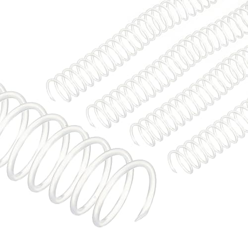 Image of PATIKIL 20mm(3/4") Plastic Spiral Binding Coils, 20 Pcs Binding Spirals 170 Sheet Capacity 3:1 Pitch Binding Spirals for Binding Paper Sheets, Transparent