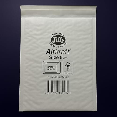 Image of Jiffy Airkraft White Bubble Mailer Size 5 360x290mm Box of 10
