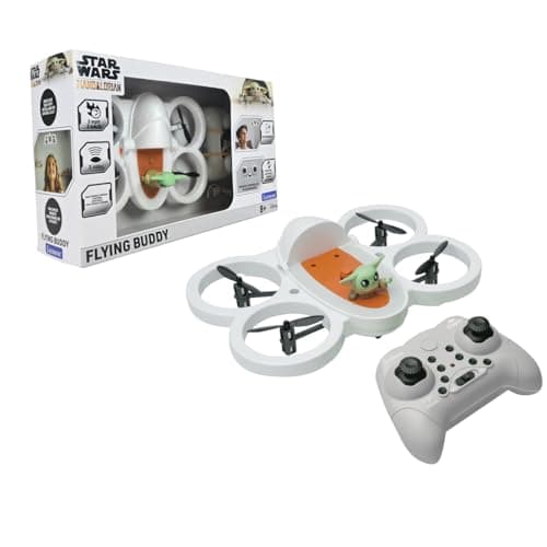 Image of LEXIBOOK, Disney Star Wars, Grogu RC Hover Pod, Remote Control Vehicle, Star Wars Toy, Grogu Design, White and Grey, UFO1SWLXB
