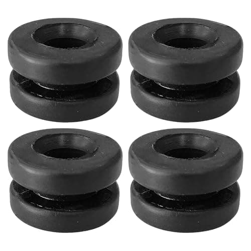 Image of 4pcs Car Air Filter Housing Mounting Rubber Grommet 9814411880 Replacement Part 1422A4 Compatible with Citroen Compatible with Peugeot, Black