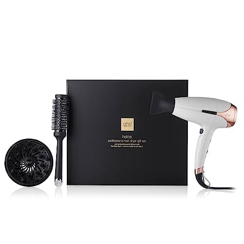 Image of ghd Helios Professional Hair Dryer Gift Set with Diffuser and The Blow Dryer - Ceramic Radial Brush Size 2 - Amazon Exclusive