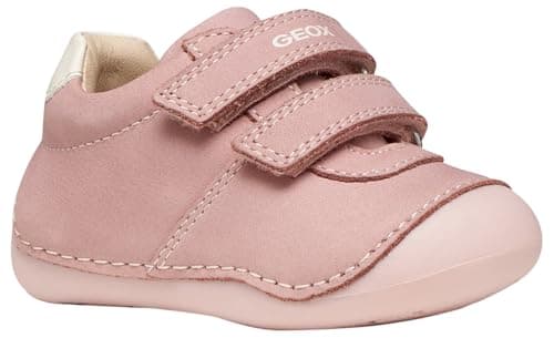 Image of Geox Baby Girl's B Tutim B Sneaker, Old Rose Off White, 21 EU