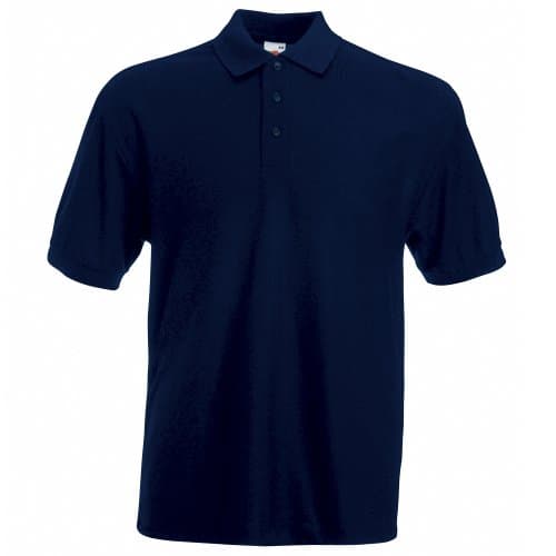 Image of Fruit of the Loom Mens 65/35 Pique Short Sleeve Polo Shirt (XL) (Deep Navy)