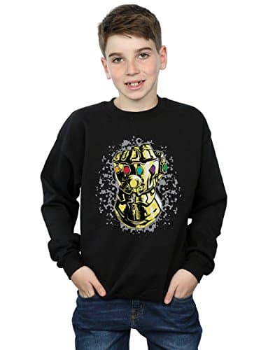Image of Marvel Boys Avengers Infinity War Thanos Fist Sweatshirt Black 9-11 Years