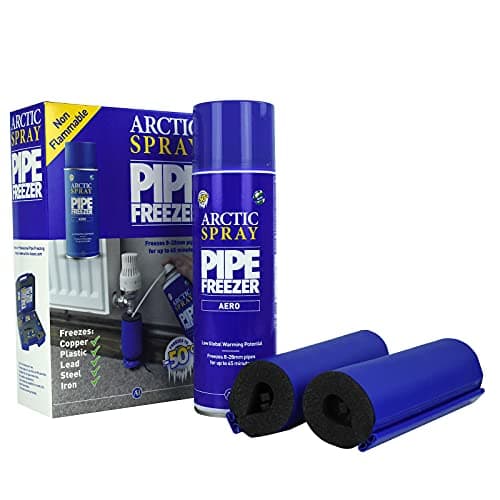 Image of Arctic Hayes ‎ZEK2 Aero Disposable Pipe Freeze Kit with 2 Freezing Jackets for Plumbing Installation, Repair & Maintenance. Freezes Plastic & Metal Pipes (8-28mm Diameter), Blue