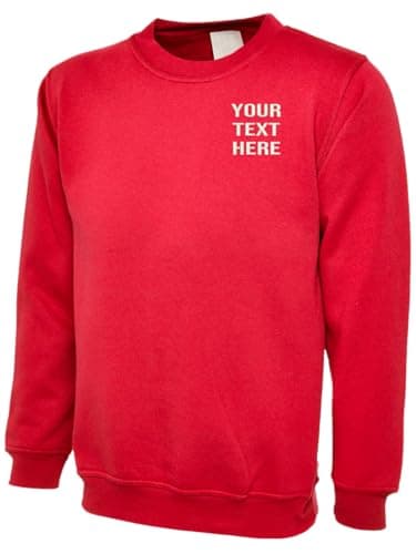 Image of Personalised Classic Sweatshirt Embroidered with Logo, Custom Workwear Jumper, Free Left Chest Embroidered Jumper
