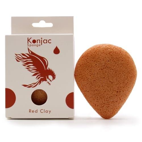 Image of Teardrop Konjac Sponge - Red Clay - Rejuvenating