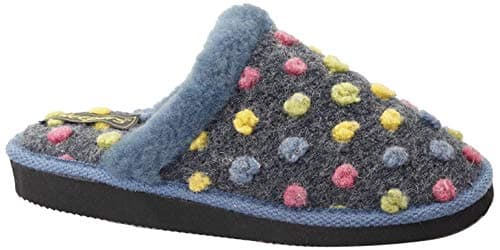 Image of Sleepers DONNA Ladies Spot Mule Slippers Blue UK 6