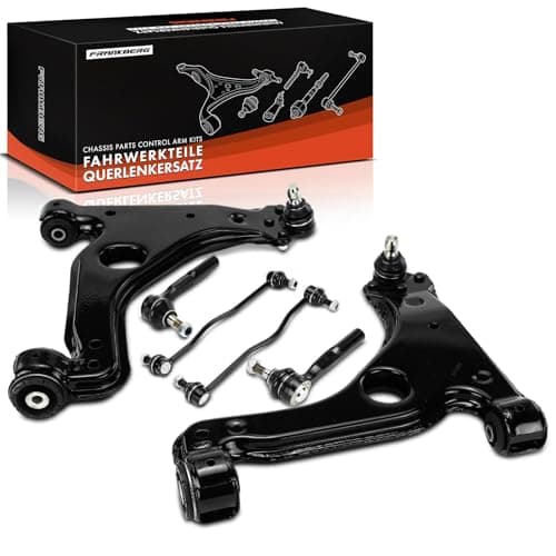 Image of Frankberg 2x Control Arm Ball Joint Assembly + 2x Tie Rod End Track Rod End + 2x Stabiliser Link Front Left Right Compatible with Astra H Meriva B MPV Zafira Replace# 24454477