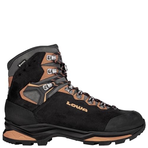 Image of Lowa Mens Camino Evo GTX Nubuck Black Orange Boots 7 UK