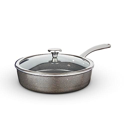 Image of Tower Cerastone Pro 28cm Forged Aluminium Multi-Pan with Tempered Glass Lid, Non-Stick Coating, Graphite