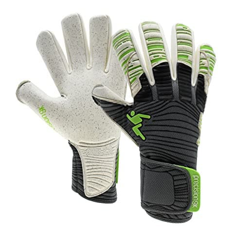 Image of Precision GK Elite 2.0 Quartz Junior Goalkeeper Gloves Size 7 Grey/Slime Green
