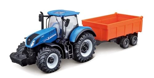 Image of Tractor New Holland T7.315 + Trailer Bburago