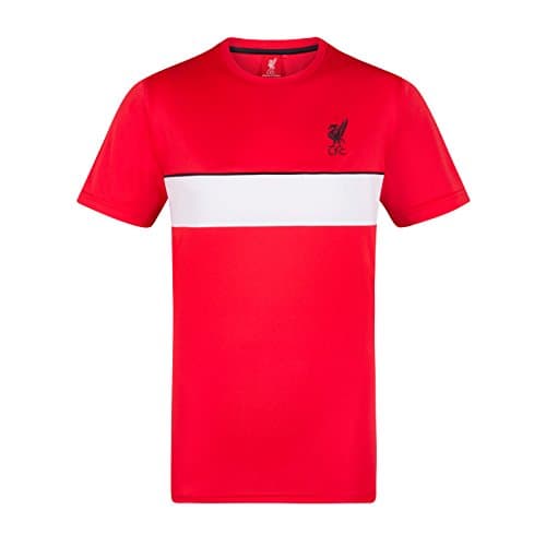 Image of Liverpool FC Official Gift Mens Poly T-Shirt Red LFC Large