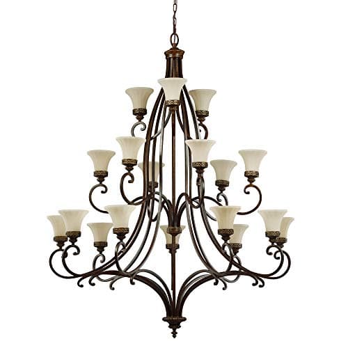 Image of 18 Bulb Chandelier Hanging Pendant Light - Walnut - LED E27 100W Bulb